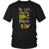 Run Like You're Late For Platform 9 3/4 Harry Wizard Funny T-Shirt - Luxurious Inspirations