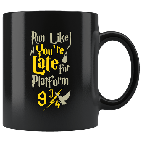 Run Like You're Late For Platform 9 3/4 Mug - Harry Wizard Funny Coffee Cup - Luxurious Inspirations