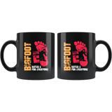 BIGFOOT rated E for everyone North American folklore Sasquatch  hairy upright-walking ape-like creatures  wilderness footprints  ancestors apes video games coffee cup mug - Luxurious Inspirations