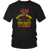 Satan's Game T-Shirt - DND DM D20 D1 Critical Hit Miss Fail Dice Tee Shirt - Luxurious Inspirations