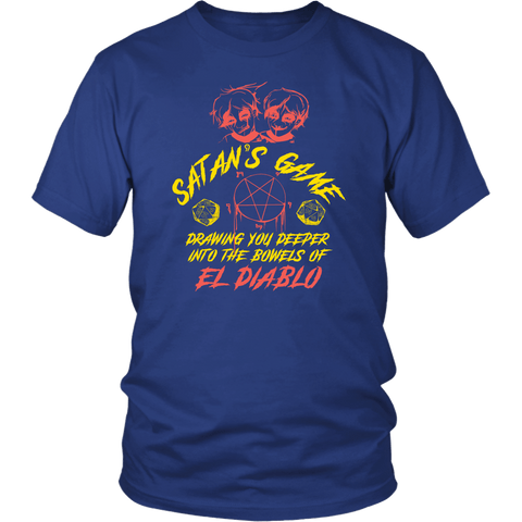 Satan's Game T-Shirt - DND DM D20 D1 Critical Hit Miss Fail Dice Tee Shirt - Luxurious Inspirations