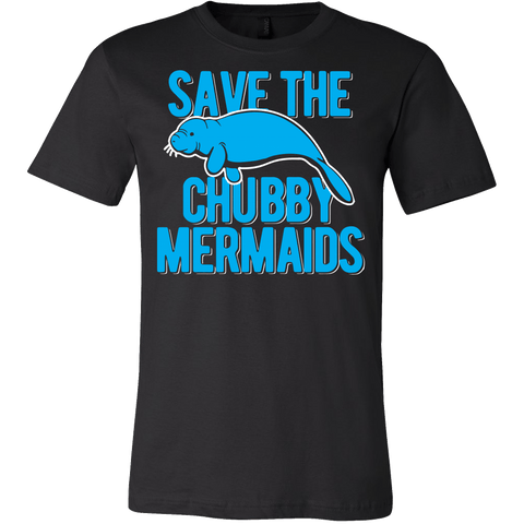 Save The Chubby Mermaids Shirt - Funny Manatee Animal Sea Tee - Luxurious Inspirations