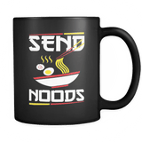 Send Noods Mug - Funny Nudes Noodle Black Coffee Cup - Luxurious Inspirations