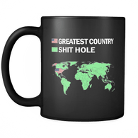 Shit Hole Tee Mug - Funny Trump Quote 'Merica Shithole Coffee Cup - Luxurious Inspirations