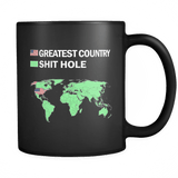 Shit Hole Tee Mug - Funny Trump Quote 'Merica Shithole Coffee Cup - Luxurious Inspirations