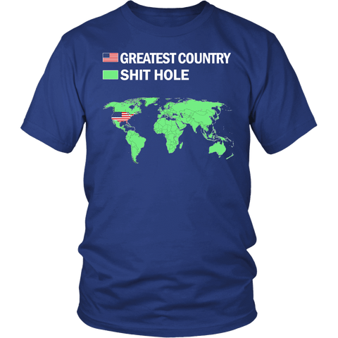 Shit Hole Tee Shirt - Funny Trump Quote 'Merica Shithole T-Shirt - Luxurious Inspirations