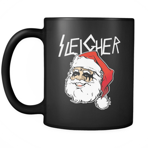 Sleigher Mug - Funny Santa Death Metal Christmas Coffee Cup - Luxurious Inspirations