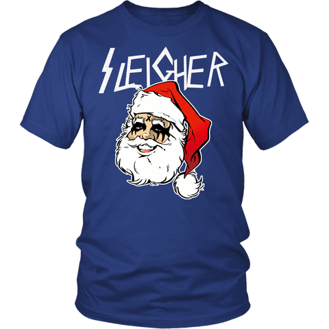Sleigher Shirt - Funny Santa Death Metal Christmas Tee - Luxurious Inspirations