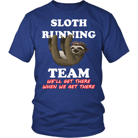 Sloth Running Team Shirt - Funny Slow Beginner 5K Marathon Tee - Luxurious Inspirations