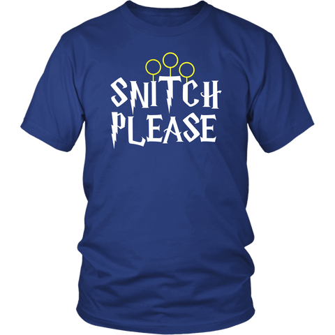 Snitch Please T-Shirt - Funny Parody Magic Harry Wizard World Sport Golden Hoop Fan Merchandise Tee Shirt - Luxurious Inspirations