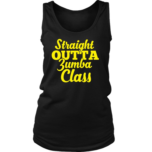 Straight Outta Zumba Class Shirt - Funny Workout Cardio Tank Top - Luxurious Inspirations