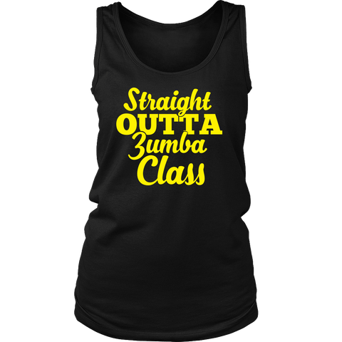 Straight Outta Zumba Class Shirt - Funny Workout Cardio Tank Top - Luxurious Inspirations