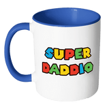 Super Daddio Mug - Funny Mario Mug For Dads Coffee Cup - Luxurious Inspirations