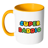 Super Daddio Mug - Funny Mario Mug For Dads Coffee Cup - Luxurious Inspirations