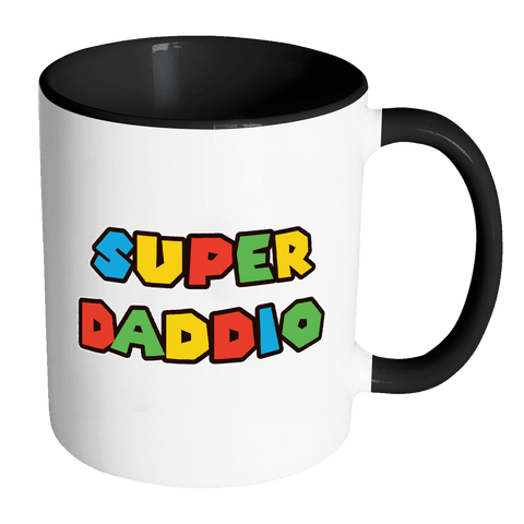 Super Daddio Mug - Funny Mario Mug For Dads Coffee Cup - Luxurious Inspirations