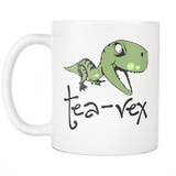 Tea Rex Mug - Funny Sarcastic Dinosaur 11oz White Coffee Cup - Luxurious Inspirations