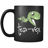 Tea-Rex Mug - Funny Tea Rex T-Rex Dinosaur Coffee Cup black - Luxurious Inspirations