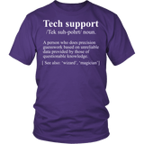 Tech Support Definition Shirt - Funny IT Computer Geek Nerd Wizard Magician Work Tee - Luxurious Inspirations