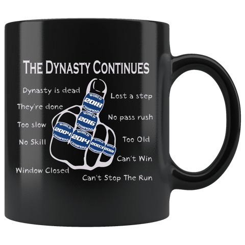 The Dynasty Continues Brady 6th Ring Mug - V2 GOAT New England Offensive Middle Finger Too Slow Coffee Cup … - Luxurious Inspirations