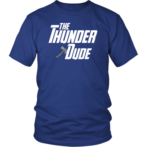 The Thunder Dude T-Shirt - Funny Movie Parody The Big Lethorski God Of Thunder Superhero Tee Shirt - Luxurious Inspirations