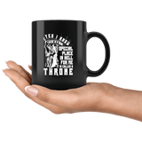 There's A Special Place For Me In Hell It's Called The Throne Mug - Funny Gothic Goth Satan Satanist Coffee Cup - Luxurious Inspirations