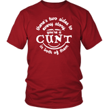 There's Two Sides To Every Story You're a Cunt in Both Of Them T-Shirt - Funny Vulgar Offensive Rude Insult Tee Shirt - Luxurious Inspirations