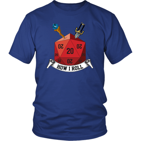 This Is How I Roll D20 Dice DND T-Shirt - Luxurious Inspirations