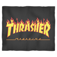 Thrasher Magazine Fleece Blanket - Awesome Skater Skate Cover - USA - Luxurious Inspirations