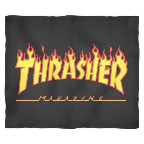 Thrasher Magazine Fleece Blanket - Awesome Skater Skate Cover - USA - Luxurious Inspirations