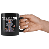 Tiefling Cat Black Mug - Funny Class DND D&D Dungeons And Dragons Coffee Cup - Luxurious Inspirations