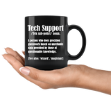 Tech Support Definition Mug - New Glossy Funny IT Computer Geek Nerd Wizard magician Work Coffee Cup - Luxurious Inspirations
