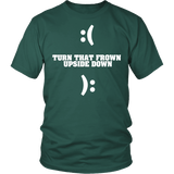 Turn That Frown Upside Down Shirt - Funny Unhappy Miserable Sad Face ASCII Tee - Luxurious Inspirations