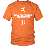 Turn That Frown Upside Down Shirt - Funny Unhappy Miserable Sad Face ASCII Tee - Luxurious Inspirations