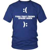 Turn That Frown Upside Down Shirt - Funny Unhappy Miserable Sad Face ASCII Tee - Luxurious Inspirations