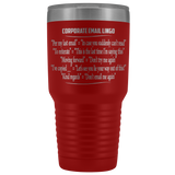 Corporate Email Lingo Funny Work Employee E-Mail CLEAN Offensive Coffee Cup Mug 30 Ounce Tumbler - Luxurious Inspirations