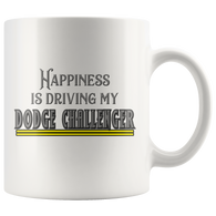 Happiness Is Driving My Dodge Challenger Mug - Binge Prints
