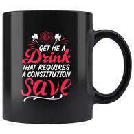 Get me a drink that requires a constitution save bar alcohol coffee cup mug - Luxurious Inspirations