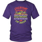 Everyday Thousands Of Innocent Plants Are Killed By Vegetarians Eat Bacon T-Shirt - Funny Meat Lovers Tee Shirt - Luxurious Inspirations