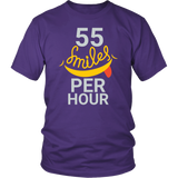 55 Smiles Per Hour With Funny T-shirt for Men - Luxurious Inspirations