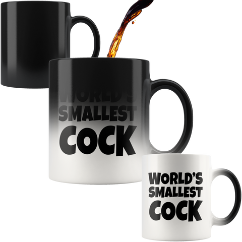 World's Smallest Cock White 11 oz Mug Funny Micropenis penis offensive Joke Color Changing Cup - Binge Prints