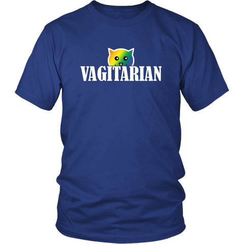 Vagitarian Pussy Cat T-Shirt - Funny Adult Humor Vegetarian LGBTQ Gay Pride Tee Shirt - Luxurious Inspirations