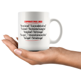 Corporate Email Lingo Funny Work Employee E-Mail Clean Offensive White Coffee Cup Mug - Luxurious Inspirations