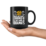Fun fact Obama and Trump's combined IQ is the same as Obama's presidents Donald Barack coffee cup mug - Luxurious Inspirations