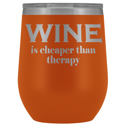 Cheaper Than Therapy XL Wine Bottle Tumbler – DART Boutique