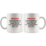 Corporate Email Lingo Funny Work Employee E-Mail Offensive White Coffee Cup Mug - Luxurious Inspirations