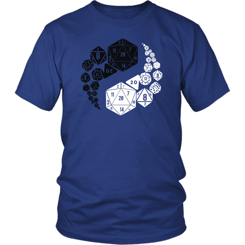 Yin Yang D20 DND T-Shirt - Luxurious Inspirations