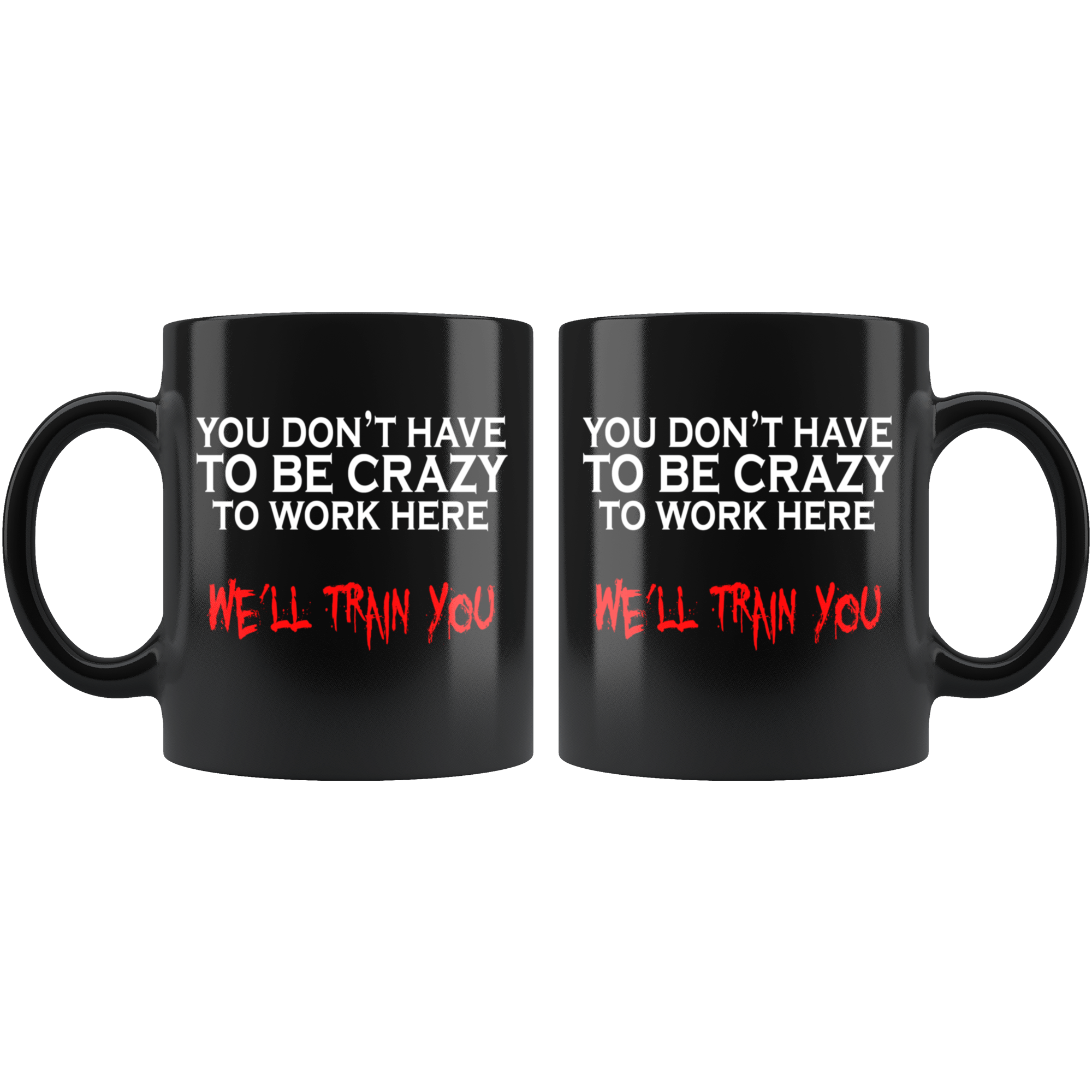 904 Custom Personalized I Work Hard Funny Double Sided Mug, 11-oz