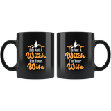 I'm Not A Witch I'm Your Wife Ghost Halloween Costumes Children Candy Trick or Treat Makeup Mug Coffee Cup - Luxurious Inspirations