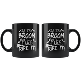 If The Broom Fits Ride It Ghost Witch Halloween Costumes Children Candy Trick or Treat Makeup Mug Coffee Cup - Luxurious Inspirations