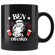 Ben Drankin Benjamin Franklin President July 4th beer mug coffee cup - Luxurious Inspirations